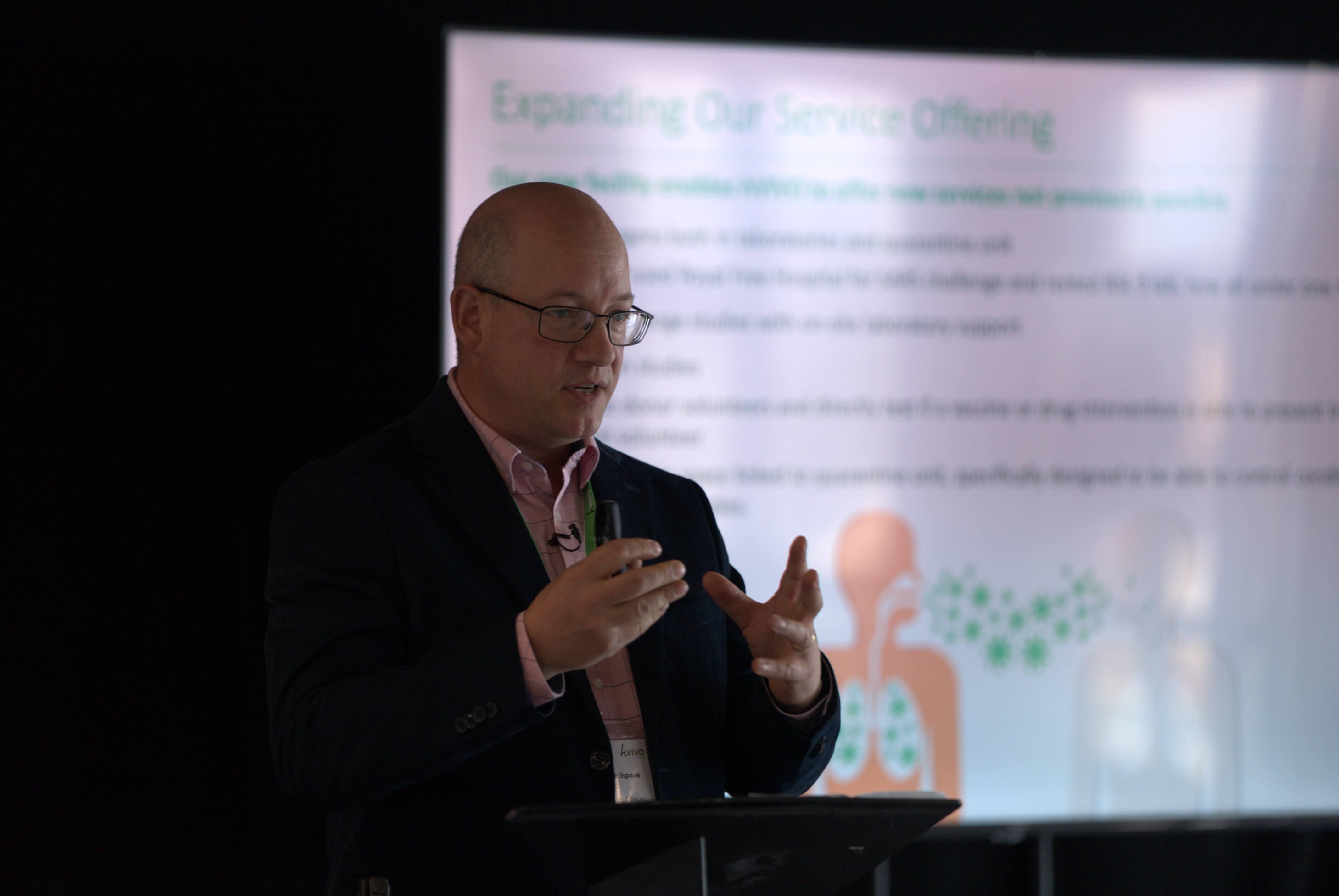 A Catchpole Presenting to Audience