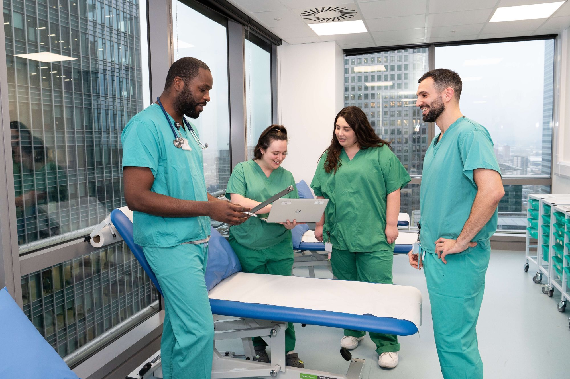 hVIVO medics and nurse group shot - working
