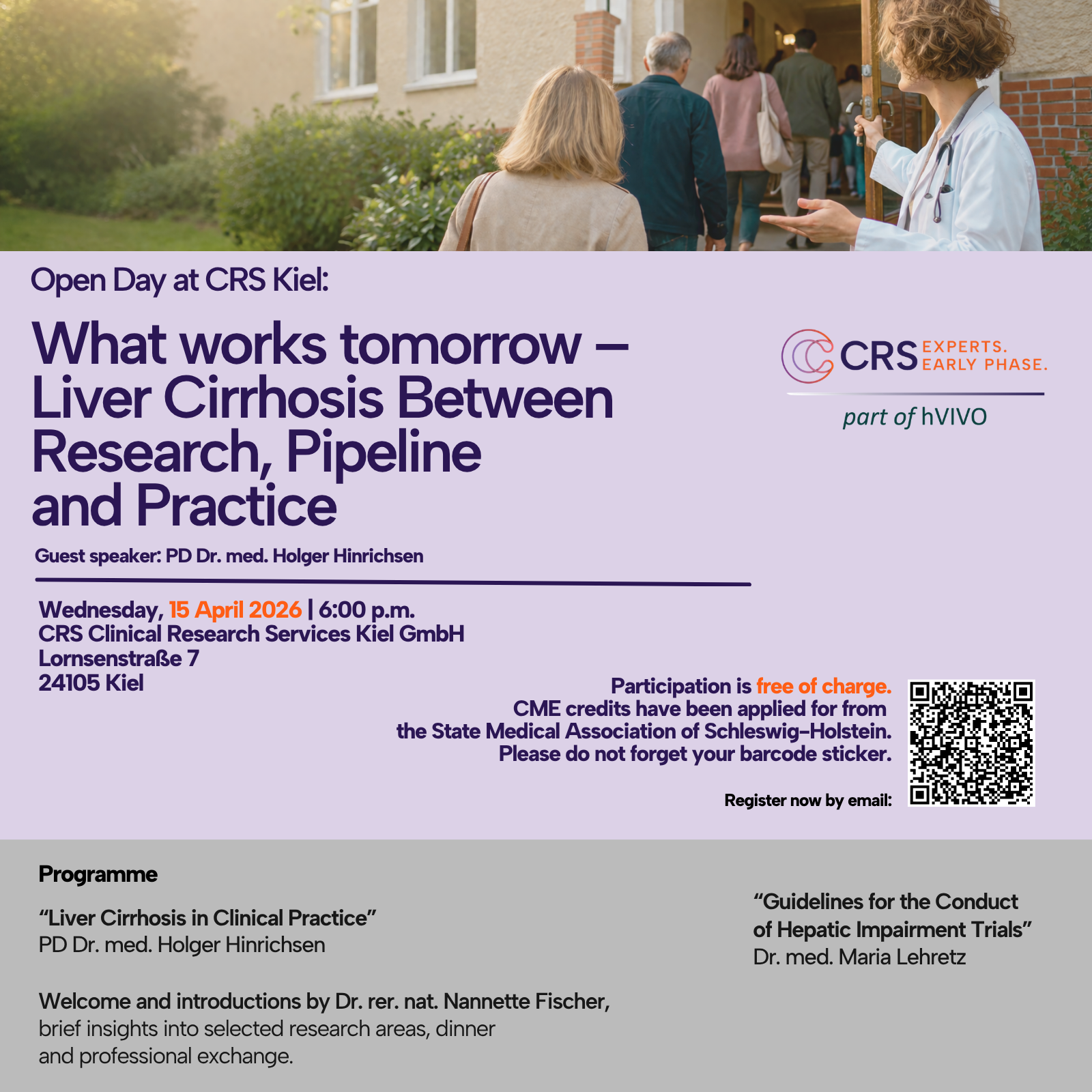 Open Day at CRS Kiel What Works Tomorrow – Liver Cirrhosis Between Research, Pipeline and Practice
