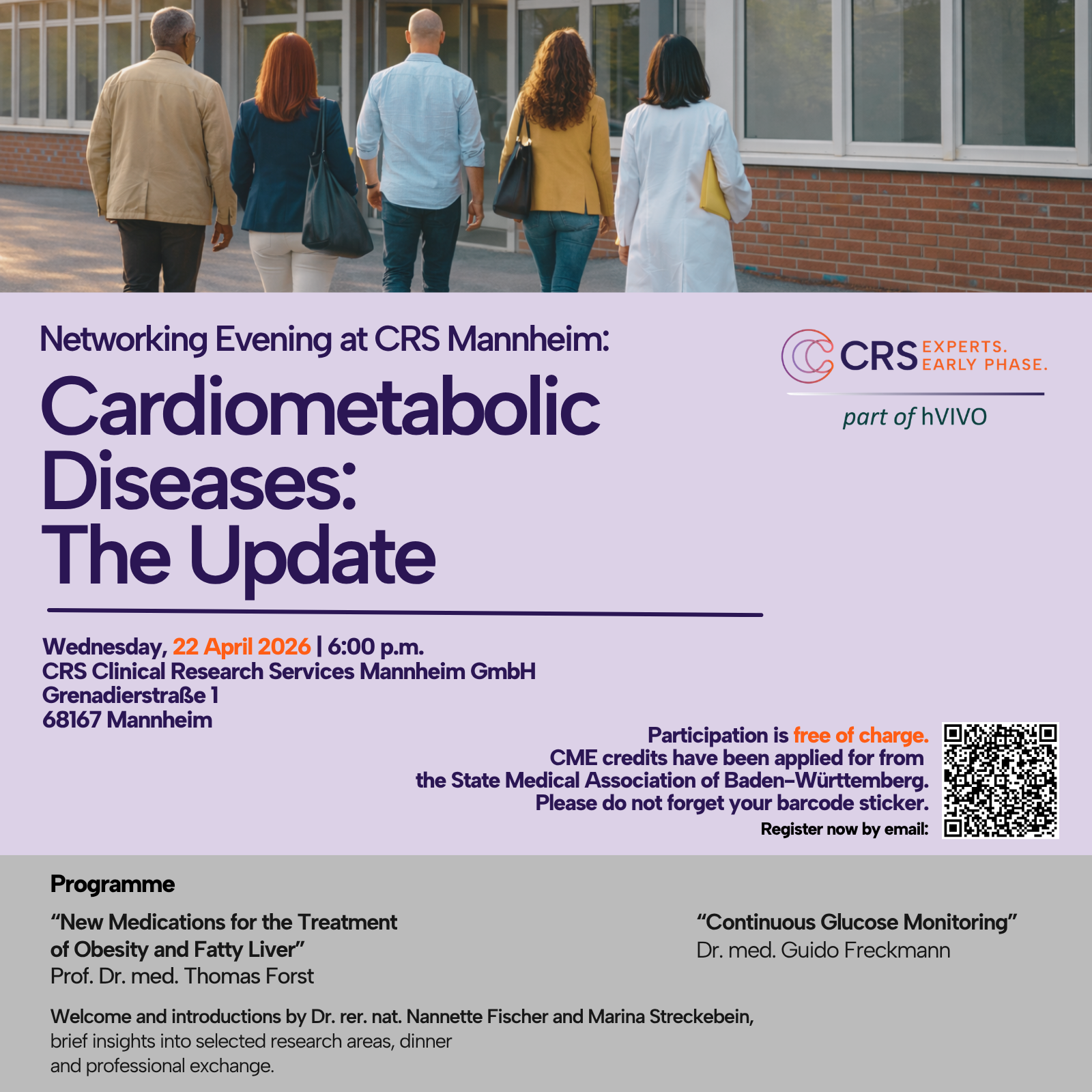 Networking Evening at CRS Mannheim Cardiometabolic Diseases: The Update